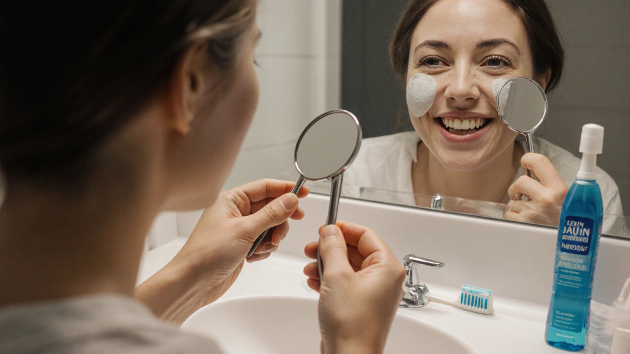 Jak dentální zrcátko pomáhá při bělení zubů doma