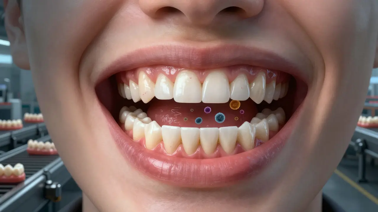 Plastová protéza tlačí na přirozené zuby, způsobuje zánět dásní a pod ní se množí bakterie.