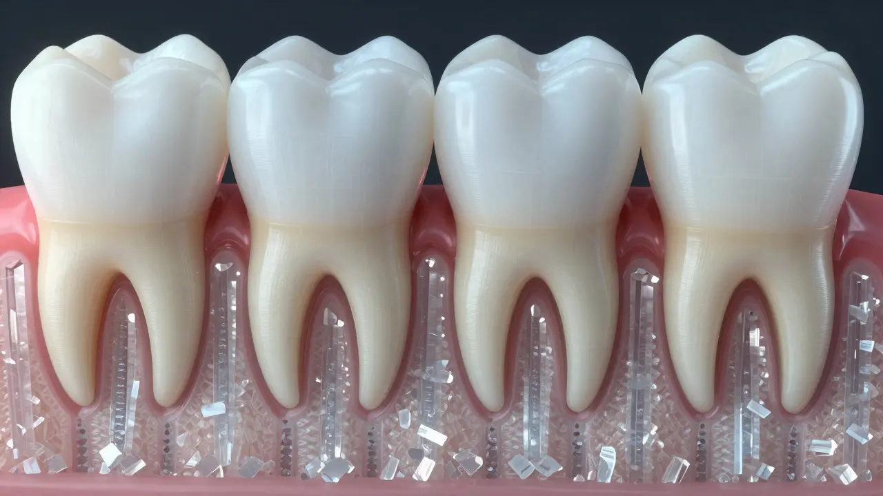 Jaké vlastnosti má sklo zubní skloviny a proč je důležité?