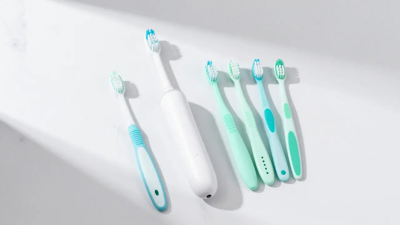 Sada pro ústní hygienu včetně sonického kartáčku a mezizubních kartáčků