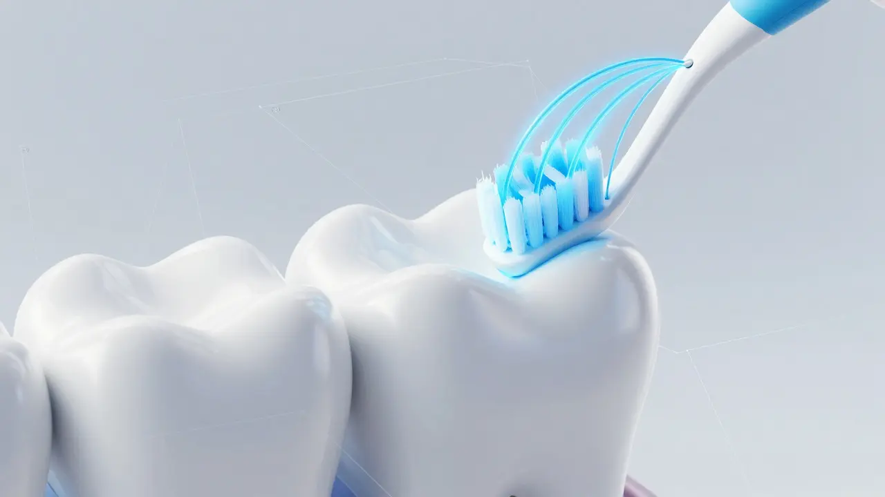 Koncept čištění zubu 14 mezizubními pomůckami