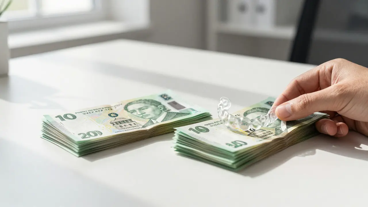Finanční rozbor nákladů na rovnátka s českými korunami