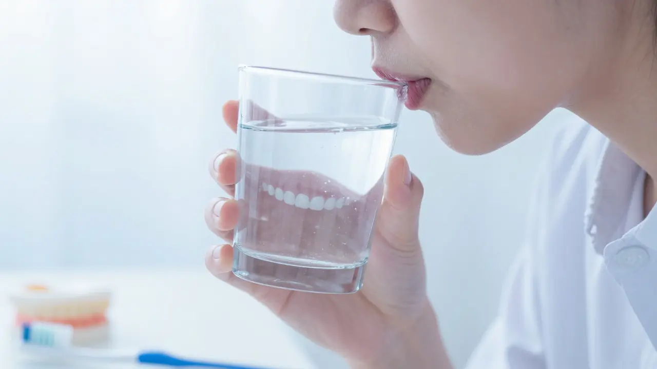 Koncept ústní hygieny a naděje na krásný úsměv po léčbě rovnátky